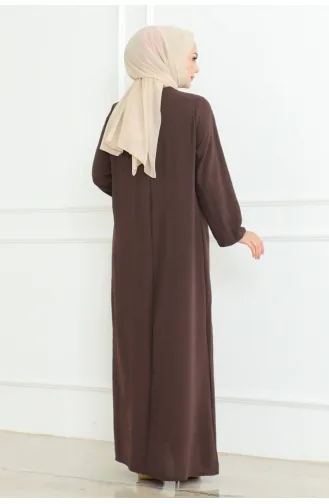 Robe Plissée Aerobin 203-04 Marron 203-04