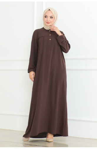 Aerobin Plisseekleid 203-04 Braun 203-04