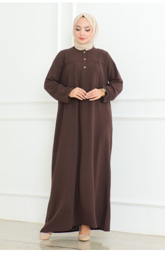Aerobin Plisseekleid 203-04 Braun 203-04