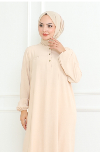 Aerobin Plisseekleid 203-05 Beige 203-05