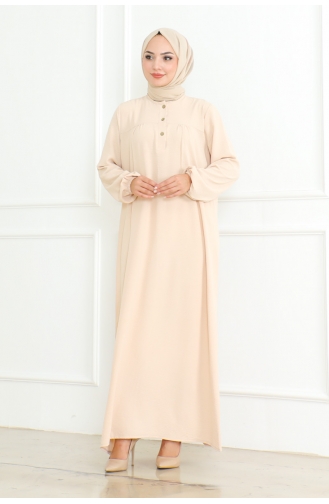 Aerobin Plisseekleid 203-05 Beige 203-05