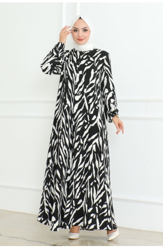 Robe Plissée Froissée 204-03 Noir 204-03