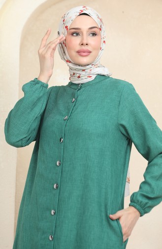 Buttoned Tunic Trousers Double Suit 1002-05 Green 1002-05