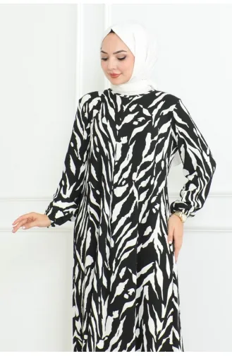 A Pleated Dress Dress 0095-01 Black 0095-01