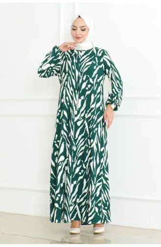 A Pile Elbise Elbise 0095-03 Yeşil