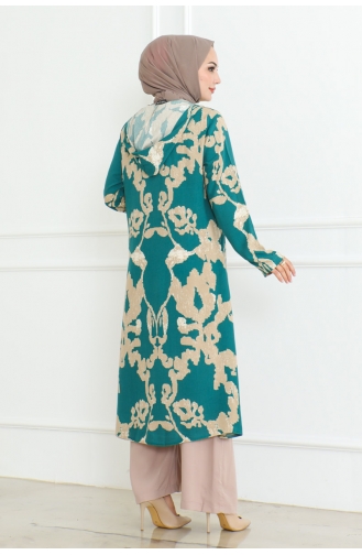 Patterned Triple Suit 0332-03 Petrol 0332-03