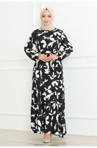 Robe Portefeuille A Ceinture 0096-02 Noir 0096-02