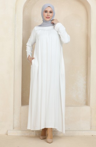 Robe-Kleid Mit Glitzernden Paspeln 25Y1217-02 Ecru 25Y1217-02