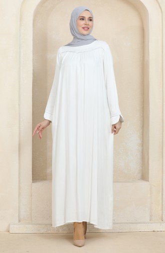 Robe-Kleid Mit Glitzernden Paspeln 25Y1217-02 Ecru 25Y1217-02