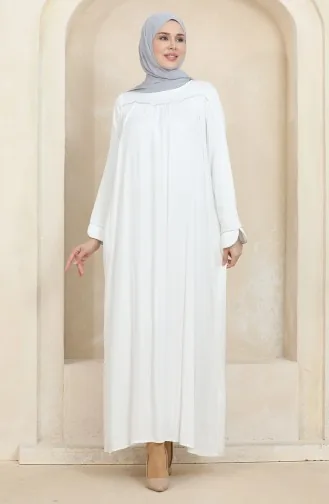 Robe-Kleid Mit Glitzernden Paspeln 25Y1217-02 Ecru 25Y1217-02