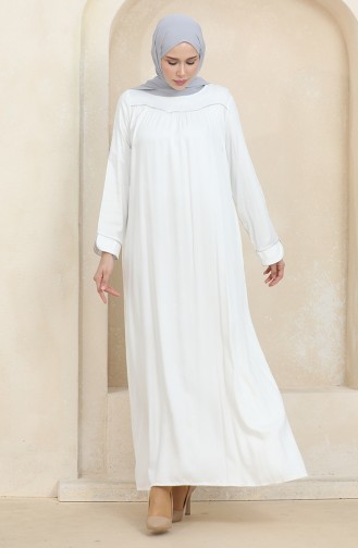 Robe-Kleid Mit Glitzernden Paspeln 25Y1217-02 Ecru 25Y1217-02