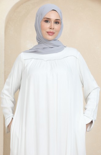 Robe-Kleid Mit Glitzernden Paspeln 25Y1217-02 Ecru 25Y1217-02