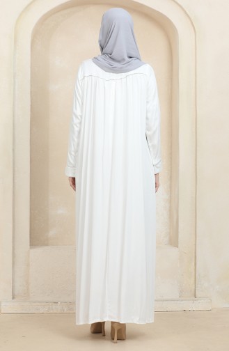 Robe-Kleid Mit Glitzernden Paspeln 25Y1217-02 Ecru 25Y1217-02