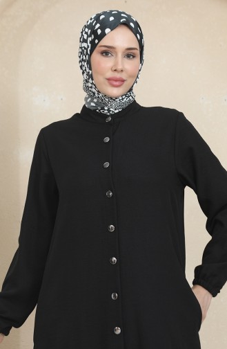 Buttoned Tunic Trousers Double Suit 1002-02 Black 1002-02