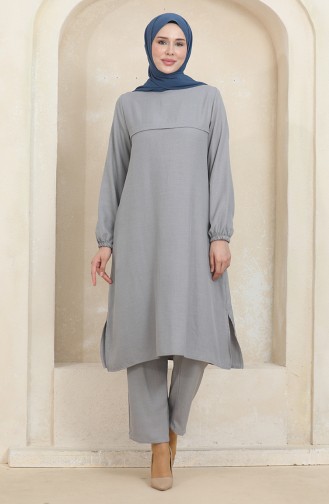 Tunic Trousers Double Suit With Elastic Sleeves 1005-04 Gray 1005-04