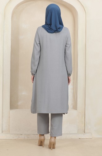 Tunic Trousers Double Suit With Elastic Sleeves 1005-04 Gray 1005-04