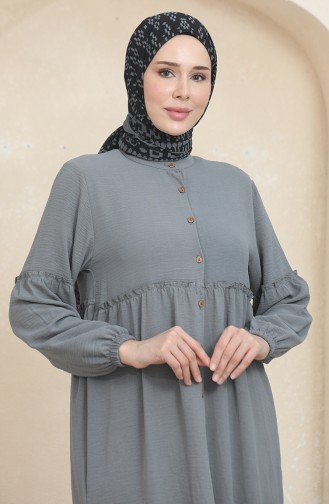 Ensemble Double Pantalon Tunique à Fronces En Tissu Aerobin 1006-01 Gris 1006-01