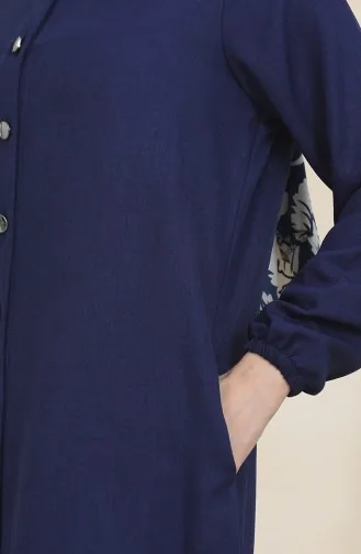 Düğmeli Tunik Pantolon İkili Takım 1002-04 Lacivert