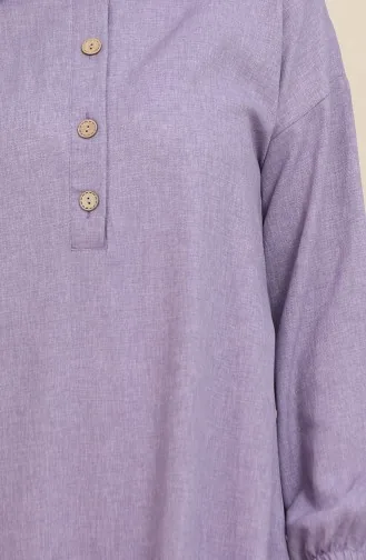 Ensemble Deux Pièces Tunique Pantalon Col Chemise 1003-05 Lilas 1003-05