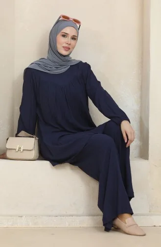 طقم ثنائي تونيك بنطلون 1001-05 كحلي 1001-05