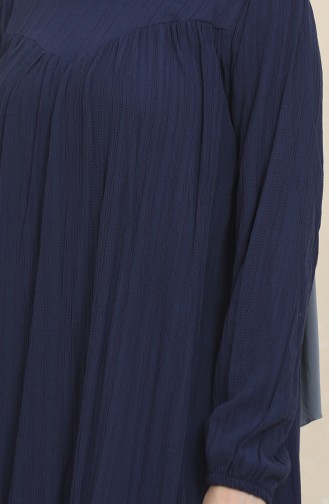 Büzgü Detaylı Tunik Pantolon İkili Takım 1001-05 Lacivert