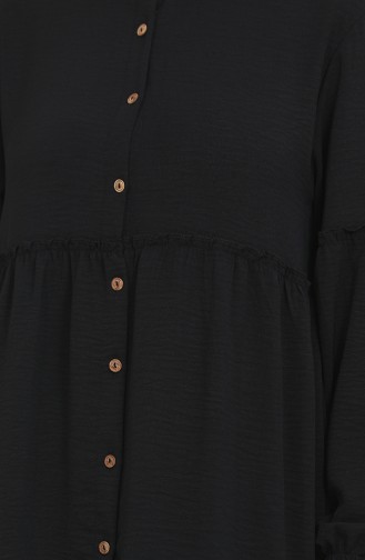 Ensemble Double Pantalon Tunique à Fronces En Tissu Aerobin 1006-05 Noir 1006-05