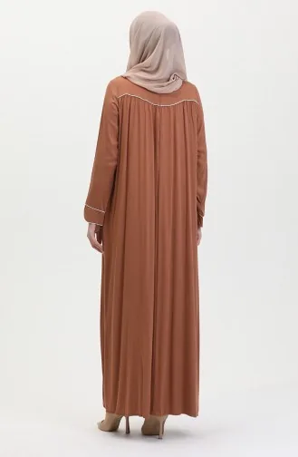 Robe-Kleid Mit Glitzernden Paspeln 25Y1217-05 Hellbraun 25Y1217-05