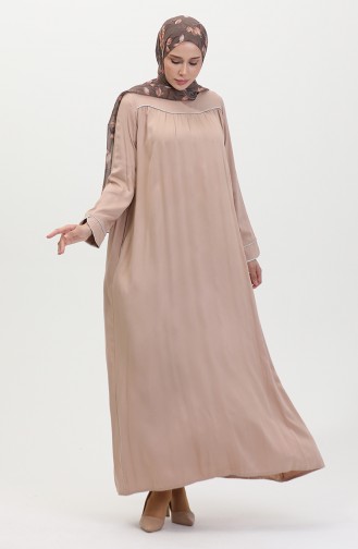 Glitter Piping Robe Dress 25Y1217-01 Mink 25Y1217-01
