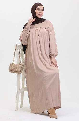 Großes Gestreiftes Stone Robe-Kleid 25Y9056-04 Nerz 25Y9056-04