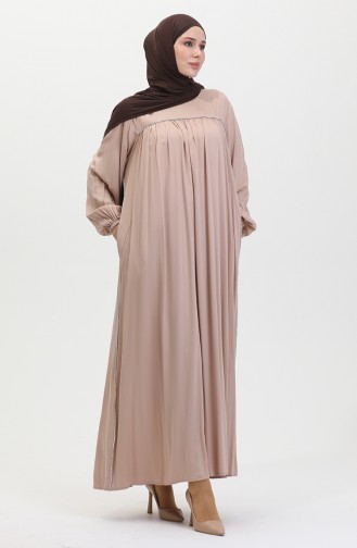 Großes Gestreiftes Stone Robe-Kleid 25Y9056-04 Nerz 25Y9056-04
