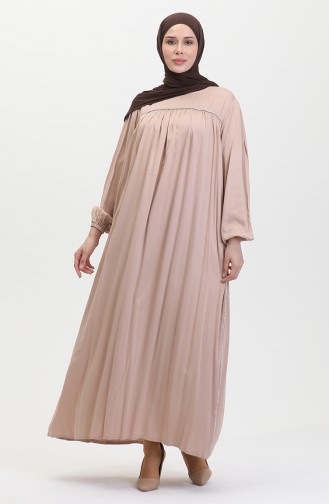 Großes Gestreiftes Stone Robe-Kleid 25Y9056-04 Nerz 25Y9056-04