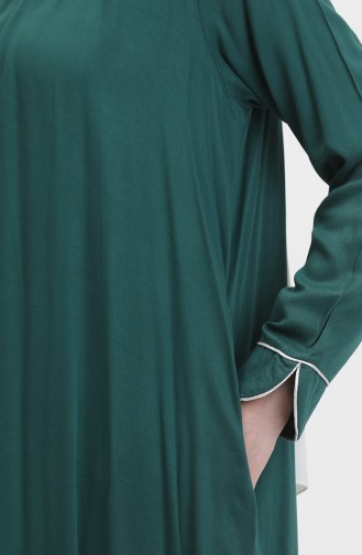 Glitter Piping Yoke Dress 25y1217-03 Emerald Green 25Y1217-03