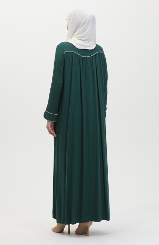Glitter Piping Yoke Dress 25y1217-03 Emerald Green 25Y1217-03