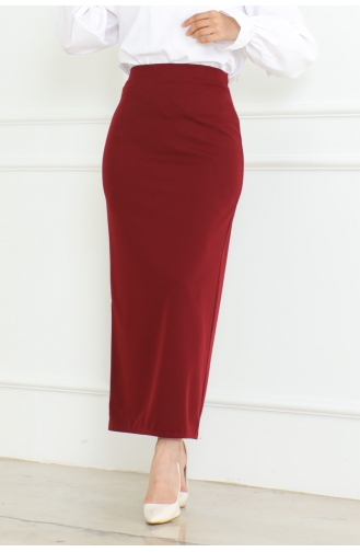 Jupe Crayon 0042-02 Rouge Claret 0042-02
