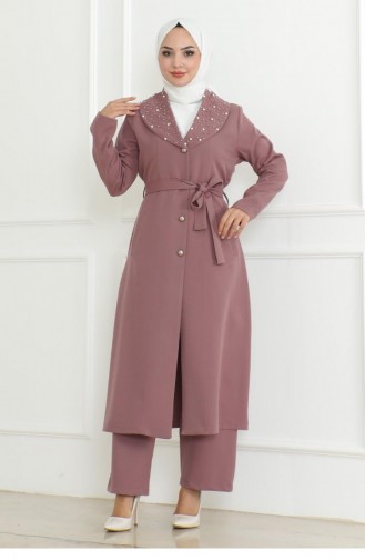 Costume Détaillé Avec Perles Dusty Rose 19216 15277