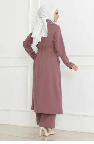 Costume Détaillé Avec Perles Dusty Rose 19216 15277