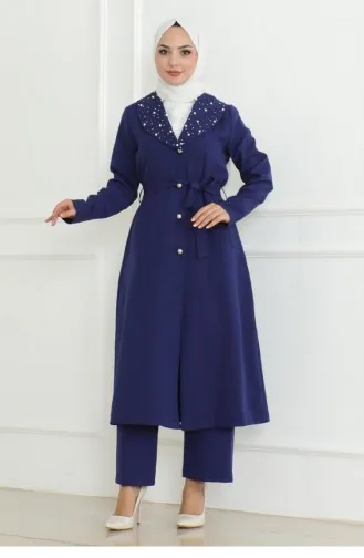 Perlendetailanzug Indigo 19216 15278