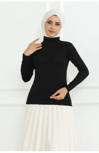 Turtleneck Long Sleeve Combed Cotton Body 901-01 Black 901-01