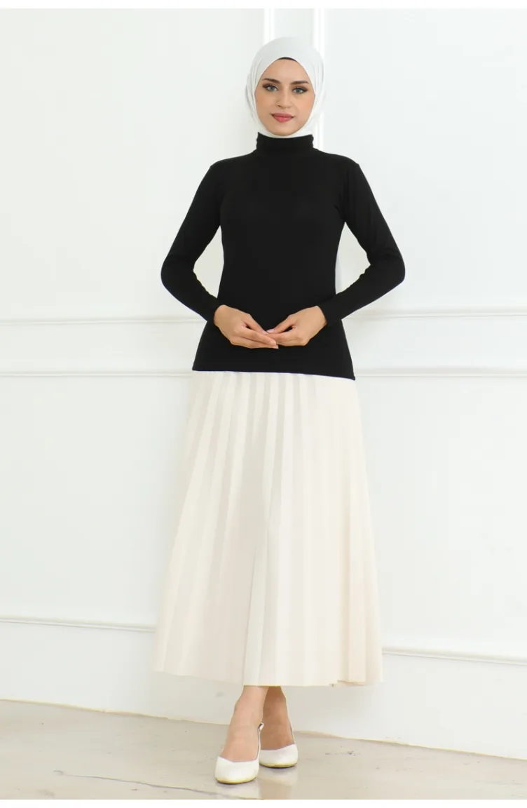 Turtleneck Long Sleeve Combed Cotton Body 901-01 Black 901-01