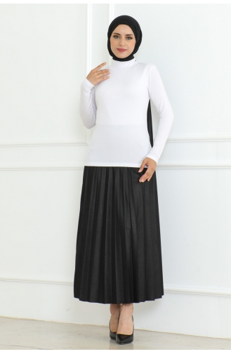 Turtleneck Long Sleeve Combed Cotton Body 901-02 White 901-02