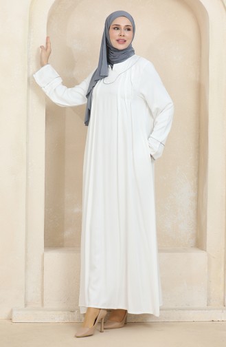 Paspelierung Plus Size Belmando Kleid 25Y9053-03 Ecru 25Y9053-03