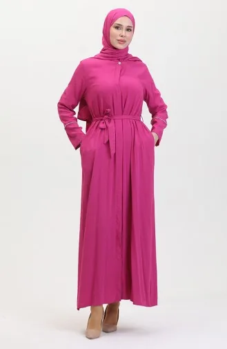 Kleid Mit Steindetail Und Schal 25Y9011-02 Fuchsia 25Y9011-02