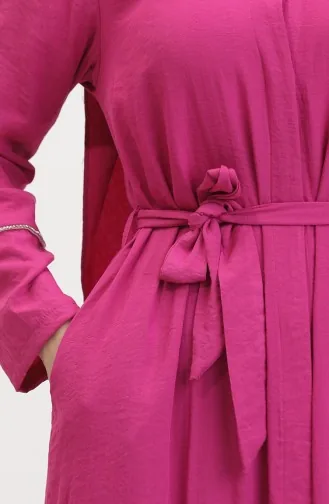 Kleid Mit Steindetail Und Schal 25Y9011-02 Fuchsia 25Y9011-02