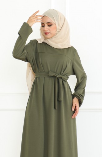 Belted Sports Dress 3028-06 Khaki 3028-06