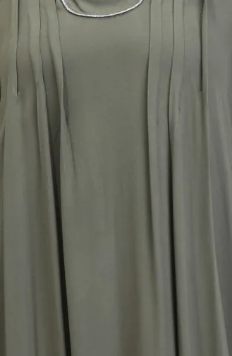 Paspelierung Plus Size Belmando Kleid 25Y9053-04 Khaki 25Y9053-04