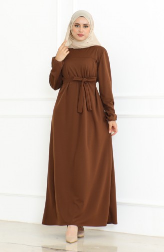 Robe De Sport A Ceinture 3028-01 Marron 3028-01