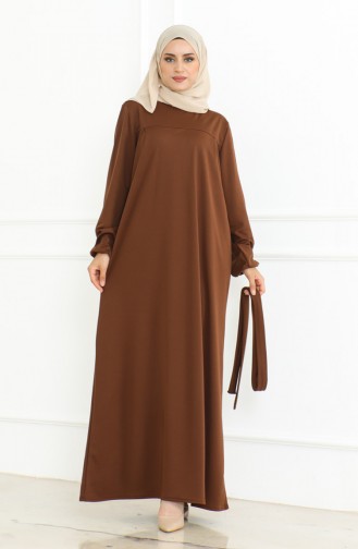 Robe De Sport A Ceinture 3028-01 Marron 3028-01