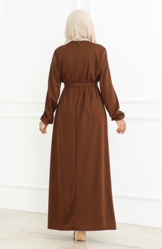 Robe De Sport A Ceinture 3028-01 Marron 3028-01
