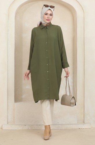 Dunkel Khaki Tunikas 6433-13
