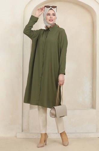 Dunkel Khaki Tunikas 6433-13